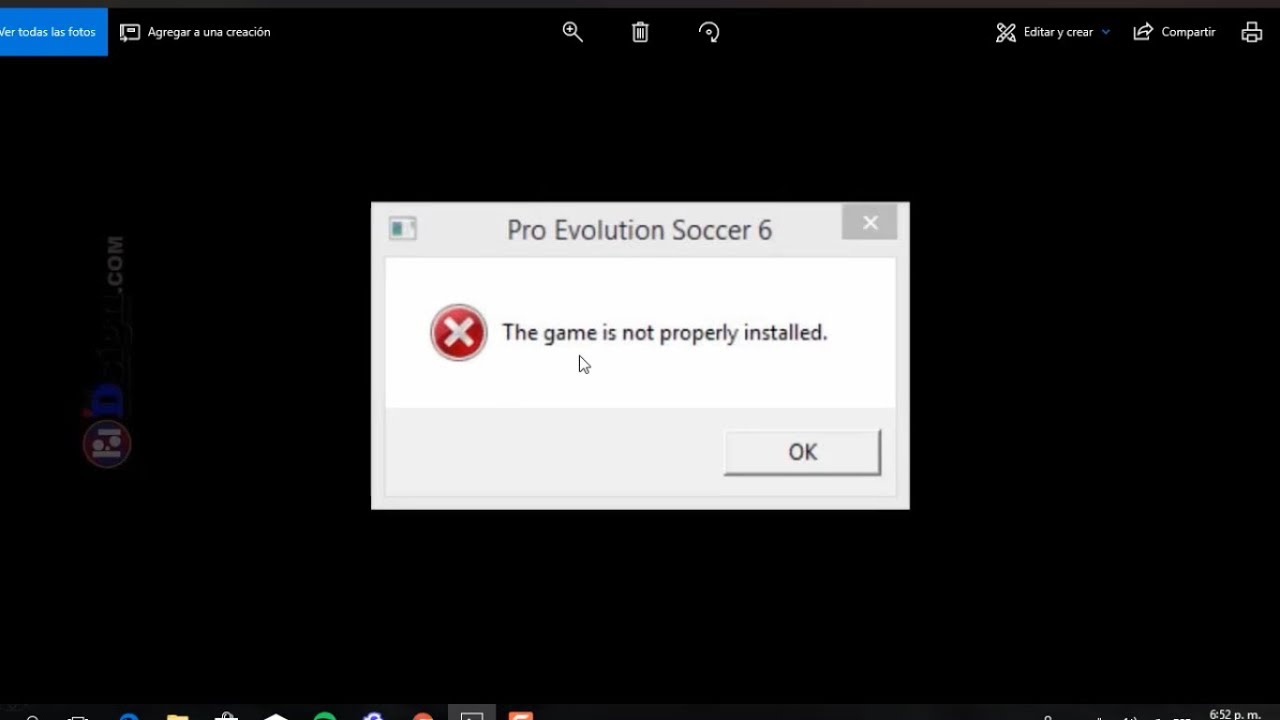pes 6 the game is not properly installed fix